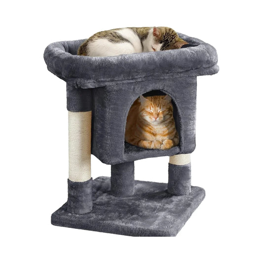 Compact 23.5" Sisal Cat Scratching Post with Perch