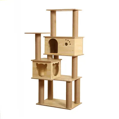 Classic Solid Wood Cat Tree Tower